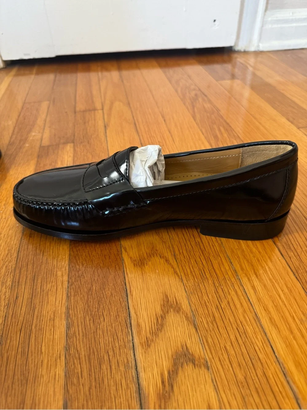 COLE HAAN MEN’S DRESS PENNY LOAFERS (Black, 10D)